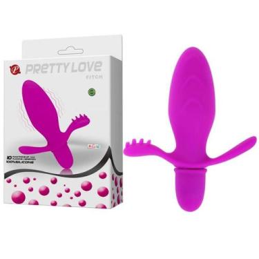 Imagem de Plug Anal Silicone 10 níveis de vibração e estimulador Fitch - Sexshop