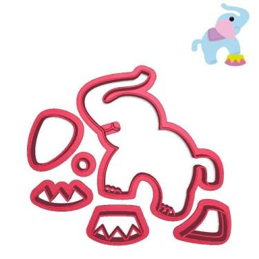 Imagem de Cortador Modular Circo Elefante Show Espetáculo Step - DOCE IMPRESSO, 