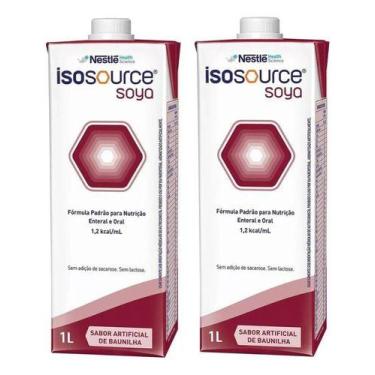 Imagem de Kit 2 Un Isosource Soya 1.2 1000ml - Nestlé - Sabor Baunilha
