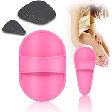 Imagem de Almofadas de substituição suaves, bloco esfoliante para remoção de cabelo, almofada de depilação corporal dispositivo de remoção de pêlos conjunto de ferramentas de lixamento depilatório, esponja para o corpo físico ferramenta de remoção de pelos cuidados com a pele ferramenta de beleza