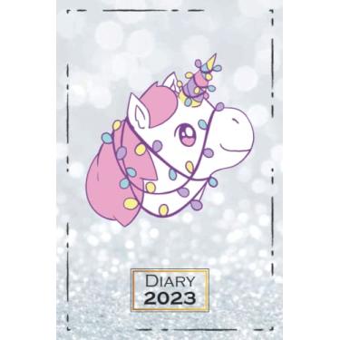 Imagem de Diary 2023: Unicorn, Mythical Creature | A5 (6x9) | One Week on a Double Page | From Monday to Sunday | Weekly Planner | Motive | qb2