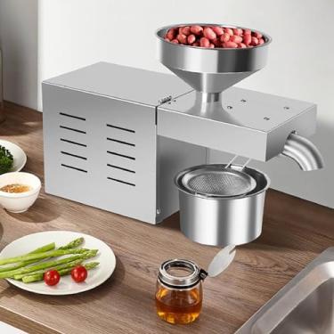 Imagem de Máquina De Prensa De óleo, Extrator Automático De óleo De Qualidade Alimentar a Frio E Quente De Aço Inoxidável, Para Sementes De Gergelim, Canola, Girassol, Amendoim, Nozes, Ce