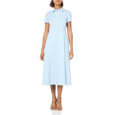 Imagem de Theory Vestido feminino midi de botão de manga curta, Claraboia, 44