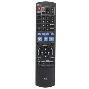 Imagem de N2QAYB000197 Controle remoto de gravador de DVD substituído compatível com Panasonic DVD VCR VHS DMR-EZ37VK DMR-EZ37K DMR-EZ47V DMR-EZ47VK DMR-EZ47VP DMR-EZ48K DMR-EZ48V DMR-EZ48VK DMR-EZ475V