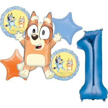Imagem de Bingo and Bluey 1st Birthday Party Supplies Balloon Bouquet Decorations