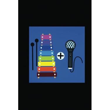 Imagem de XYLOPHONE + MICROPHONE Notebook: LINED paper, 120 page 6”x9” wide/legal ruled composition pad with POP ART cover for school, college, English, ... people who like to stay between the lines