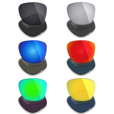 Imagem de Mryok 6 pares de lentes polarizadas de substituição compatíveis com óculos de sol Ray-Ban Meta Wayfarer RW4008 53 mm - preto furtivo/vermelho fogo/azul gelo/titânio prateado/verde esmeralda/ouro 24K