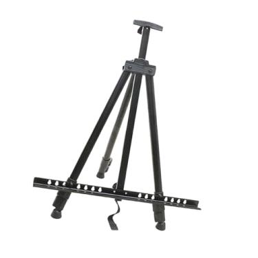 Imagem de Nishiyuenyi Cavalete de exposição de tripé Cavalete de ferro para arte Cavalete de mesa resistente Suporte de cavalete para exibição de pintura de arte Cavalete