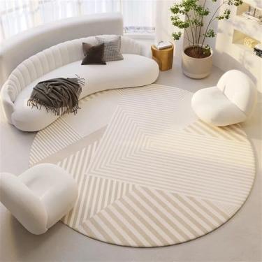 Imagem de HJZSZX grande tapete de sala de estar redondo tapete quarto decoração de casa macio engrossado fofo pelúcia tapete de chão sala de estar tapetes tamanho grande, MX86, YD, A, diâmetro 160 cm