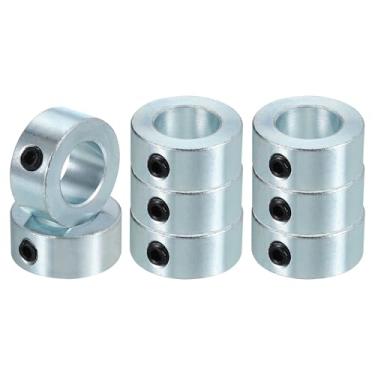 Imagem de PATIKIL Colar de eixo de 1,5 cm de diâmetro externo 1,27 cm de espessura, pacote com 8 argolas de trem de pouso zincado de aço carbono com parafuso de ajuste M6 para indústria de máquinas-ferramentas,