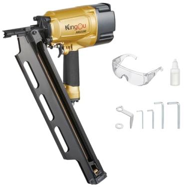 Imagem de KingOu NR2190 21 graus tira plástica enquadramento pregador de alumínio revista (cobre as funções do pregador de moldura NR2183) pode usar pregos de 8,5 cm de comprimento