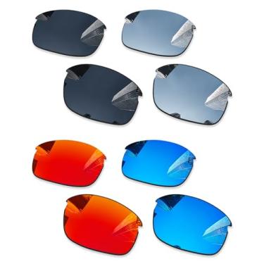 Imagem de Combine8 4 pares de lentes de reposição ploarizadas para óculos de sol Oakley Bottlecap - preto + titânio prata + azul gelo + vermelho fogo