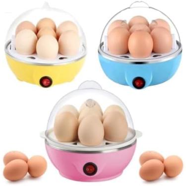 Imagem de Cozedor de Ovos e Legumes Elétrico a Vapor Egg Cooker - 7 ovos em 3 minutos, Rápido, Prático e Saudável (110-220)