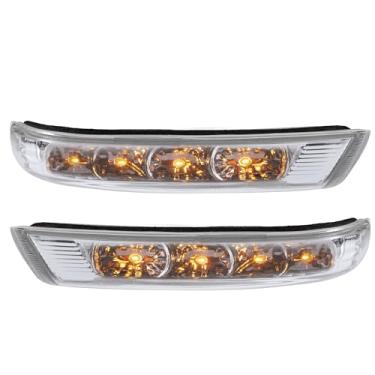 Imagem de uxcell 1 par de LED para carro Nº 876133J000/876233J000 Espelho retrovisor esquerdo direito indicador de luz âmbar para Hyundai Santa Fe 2007-2012