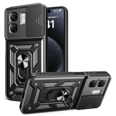 Imagem de Kukoufey Capa compatível com Infinix Smart 9, com capa de lente de câmera deslizante compatível com Infinix Hot 50i X6531 / Smart 9 X6532 capa preta