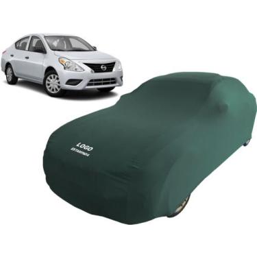 Imagem de Capa Para Cobrir Carro Nissan Plus Versa Tecido Helanca - Mz, Verde