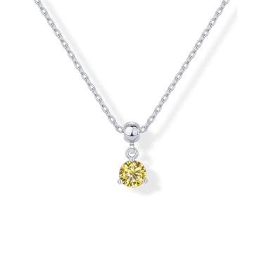 Imagem de PAVOI Colares femininos com pingente banhado a ouro 14 K - Corrente deslizante ajustável, pacote de pingentes delicados - Pingente personalizável de pedra do zodíaco, signos do zodíaco, pedra do mês