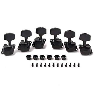 Imagem de Alnicov Conjunto de chaves de afinação de cordas 3L3R Conjunto de cabeças de máquina, afinadores de guitarra semifechados, para guitarra acústica Epiphone Les Paul