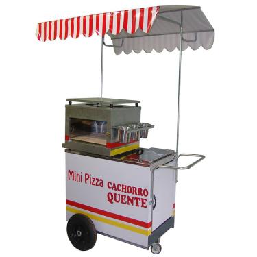 Imagem de Carrinho De Mini Pizza E Cachorro Quente (hot Dog) Mod 4260