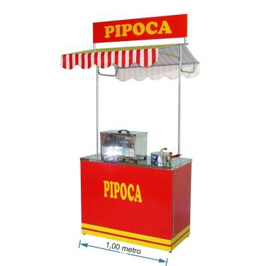 Imagem de Barraca de pipoca com a caixa inox e panela pipoqueira Mod 3003