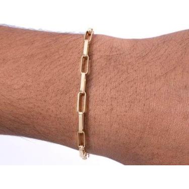 Imagem de Pulseira Masculina Grossa De Ouro 18k 750 - RD Magazine