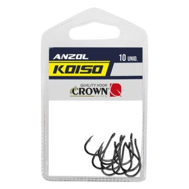 Imagem de Anzol Crown Koiso Black Nº20 Feito Em Aço Carbono Forjado 10 Unidades 