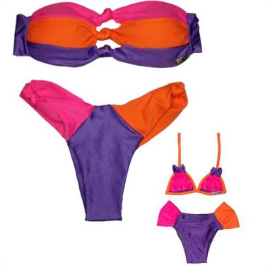 Imagem de Kit Mãe E Filha Biquíni sem alça Com Calcinha Fio Dental - Art Sex, Fú