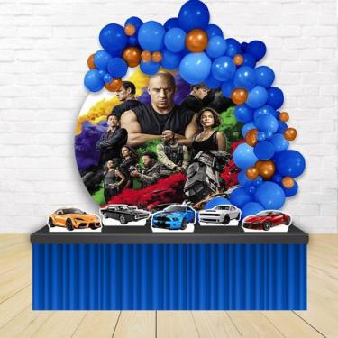 Imagem de kit festa painel redondoDecoração Velozes e Furiosos 9 1,50 Diâmetro -