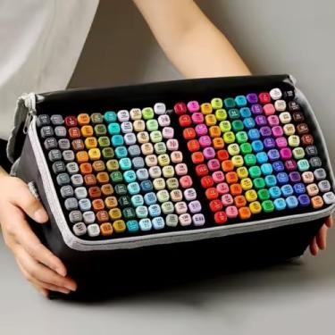 Imagem de Estojo Canetinha Escolar Desenho Ponta Dupla 36 Cores Novo