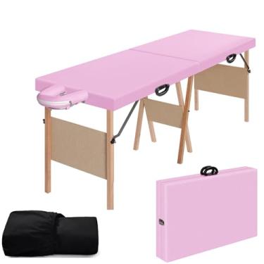 Imagem de Maca Dobrável Real 200kg Estética Massagem + Lençol Lavável (Rosa/Preto)