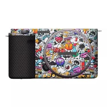 Imagem de Adesivo de capa de câmera para Sony ZV-E10 protetor de câmera película protetora antiarranhões decoração (grafite branco)