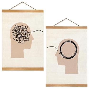 Imagem de ZTGDA Cartazes de saúde mental, terapia falando ajuda terapeuta, escritório, arte, psicologia, parede, decoração, conselheiro, escritório, apoio à saúde mental, pôster impresso, psicoterapia, conjunto