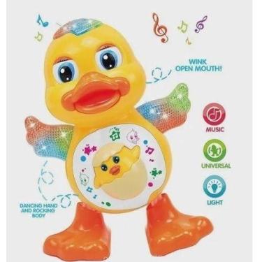 Imagem de Brinquedo Musical Para Crianças Pato Dançante Anda Mexe Emite Som e Lu