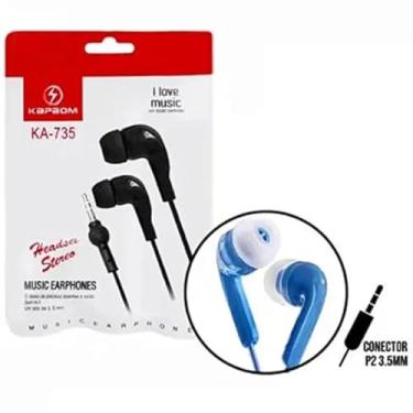 Imagem de Fone de Ouvido com Microfone Colorido P2 3.5mm - Cores variadas