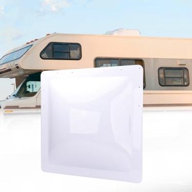 Imagem de RVGUARD Cúpula externa de substituição de claraboia para trailers e motorhomes, dimensão externa: 66 cm x 66 cm, dimensão da cúpula: 56 cm x 55 cm x 10 cm, impermeável, resistente a UV, fácil
