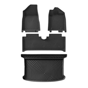 Imagem de Compatível para BYD Dolphin TPE 3D Car Floor Mats Cargo Liner Trunk Pad Foot Mat Odorless Tray Set BLACK(Dolphin RHD 4PCS)