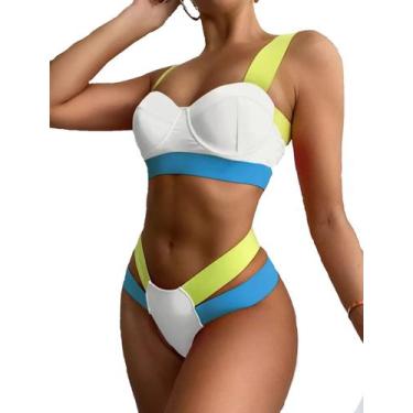Imagem de Biquini Neon Tiras Grossa Modelo Das Gringas Fio Duplo - Bea fashion, 