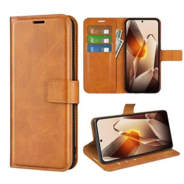 Imagem de Kezaizhe Capa flip para 13 Oneplus 13 carteira de couro PU capa protetora magnética para celular One Plus 13 Folio Book Cover com suporte e compartimentos para cartão (amarelo)