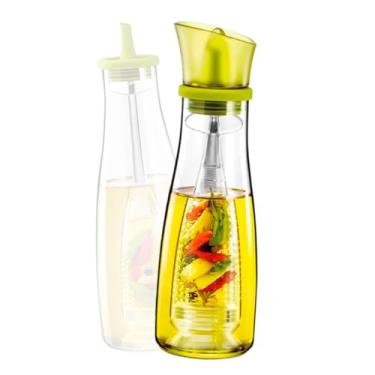 Imagem de Galheteiro de Vidro Porta Azeite 500ml Frasco para Azeite e Vinagre Bico Dosador Porta Condimentos Líquidos Frasco de Vidro para Óleo Azeiteira com Tampa e Filtro Interno