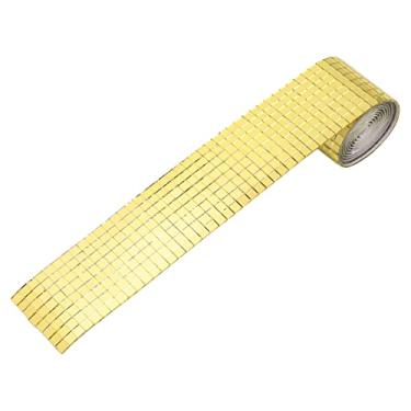 Imagem de Adesivos de Parede Em Mosaico Auto -adesivo - Ladrilhos de Vidro Espelhado de 1600 Peças para Decoração de Casa e Ktv - Arte de Parede de 1 Metro para Decoração de Interiores Criativos (Prata) (Ouro)