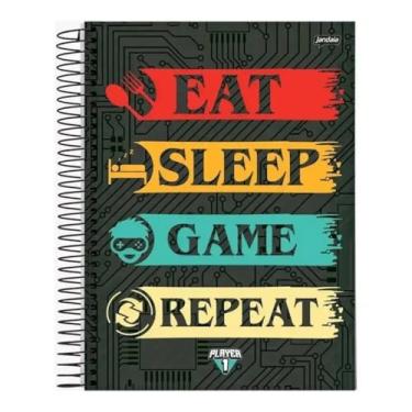 Imagem de Cadernos Univ. 10x1 160 Fls Player Capa Dura Jandaia (Repeat)