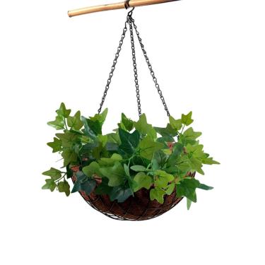 Imagem de Kit 5 plantas ornamentais artificiais buque de hera verde para painel de paredde decorativo