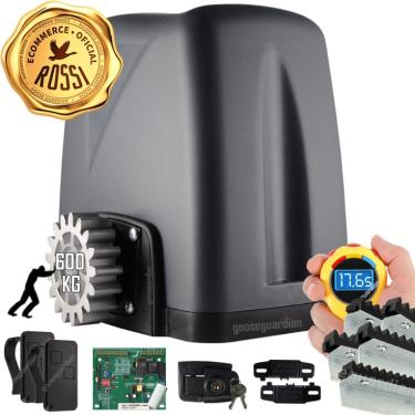 Imagem de Kit 1 Motor Rossi Dz Nano Turbo 5 Crem 2 Control Portão 600Kg