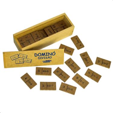 Imagem de Jogo de Domino Educativo Divisão em Madeira Sports Mania