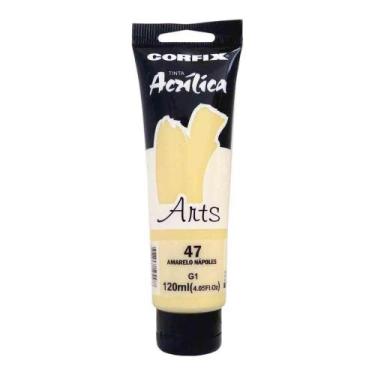 Imagem de Tinta Acrílica Corfix Arts 120ml Amarelo Nápoles 47 Gr 1, 047 - AMAREL