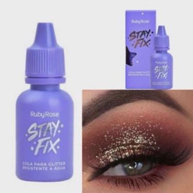 Imagem de Fixador de Maquiagem Cola Para Glitter E Blindagem Resistente A Água Stay Fix Hb580 Ruby Rose 15ml