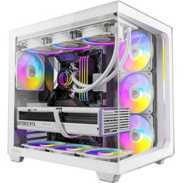 Imagem de Gabinete Gamer Antec C5 Argb branco Lateral de Vidro COM 7 FANS 