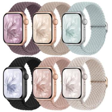 Imagem de Pulseiras elásticas trançadas compatíveis com Apple Watch 38-49 mm - K
