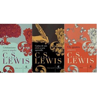 Imagem de KIT 3 LIVROS CS LEWIS Cristianismo puro e simples + Cartas de um diabo