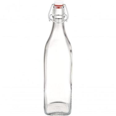 Imagem de Garrafa Bormioli Rocco Swing Vidro Transparente C/ Tampa 1l